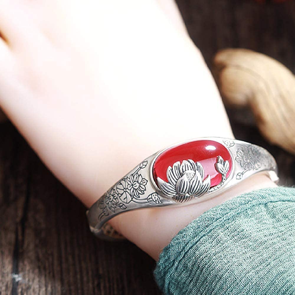 レッド ゴールド装飾 バングル K10ハニー カットボール 形状記憶バングル（ブレスレット